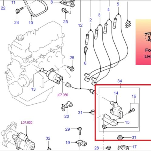 Đánh lửa chia điện ford everest máy xăng 2005-2006-2007-2008-2009-2010-2011-2012-2013-2014-cảm biến chia điện máy xăng everest-tụ điện chia điện everest máy xăng-F2G81810X-F2G91810X