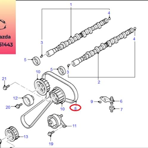 Dây cam ford ranger everest 2008-2014 Dây cam ford ranger everest 2008-2009-2010-2011-2012-2013-2014-dây cam trục cam everest ranger-dây curoa cam ranger everest-WE0112205 (1)