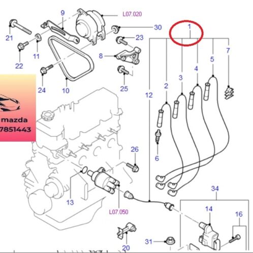 Dây cao áp ford everest máy xăng 2005-2014 Dây cao áp ford everest máy xăng 2005-2006-2007-2008-2009-2010-2011-2012-2013-2014-dây cao áp bugi everest máy xăng-dây điện bugi everest máy xăng-G60918140A (1)