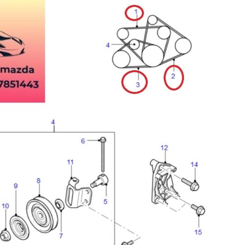 Dây curoa ford everest máy xăng 2005-2014 Dây curoa ford everest máy xăng 2005-2006-2007-2008-2009-2010-2011-2012-2013-2014-dây curoa máy phát everest máy xăng-dây curoa everest điều hòa máy xăng-dây belt ford everest máy xăng-B61115908A-G6B215908-G60118381