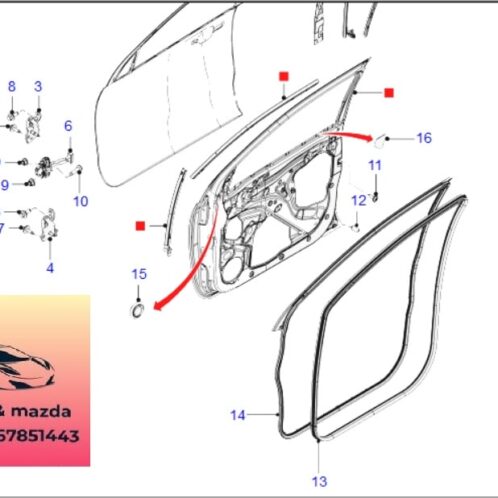 Gioăng khung cánh cửa trước ford ranger 2012-2022 Gioăng khung cánh cửa trước ford ranger 2012-2013-2014-2015-2016-2017-2018-2019-2020-2021-2022-gioăng cao su trên thân xe ford ranger-EB3B4120530AC-EB3B4120531AC-UC9M68911E-UC9M68912E
