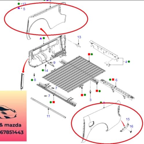 Hông thùng sau ford ranger 2012-2022 Hông thùng sau ford ranger 2012-2013-2014-2015-2016-2017-2018-2019-2020-2021-2022-ốp bên hông thùng sau ranger-AB3926278A99AD-JB3B26278A98AC