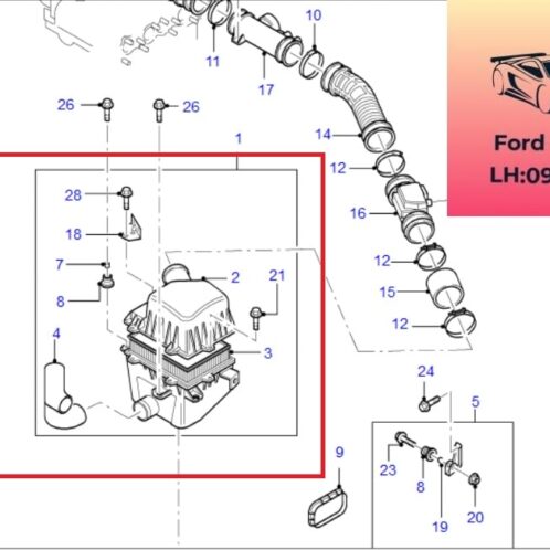 Hộp lọc gió động cơ ford everest máy xăng 2005-2006-2007-2008-2009-2010-2011-2012-2013-2014-hộp lọc gió everest máy xăng-G67513320A