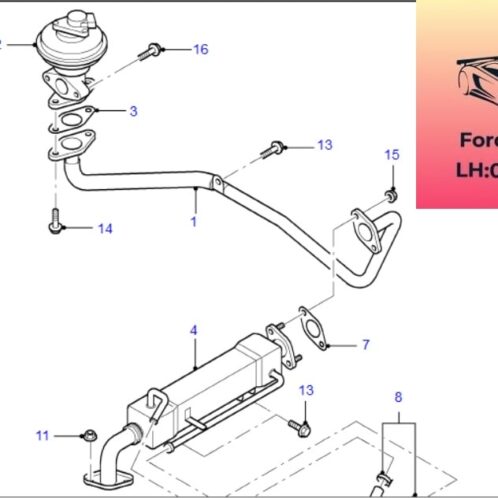 Két làm mát van erg ford ranger everest 2007-2008-2009-2010-2011-2012-2013-2014-két làm mát van tuần hoàn khí xả ranger everest-két giải nhiệt ERG ranger everest-WE0520304
