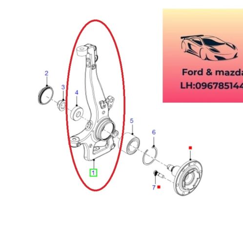 Ngõng moay ơ trước ford ranger mazda bt50 2012-2022 Ngõng moay ơ trước ford ranger mazda bt50 2012-2013-2014-2015-2016-2017-2018-2019-2020-2021-2022-giá đỡ bi moay ơ trước ranger mazda bt50-JB3C3K171B1B-AB313K171DC-EB3C3K171BA