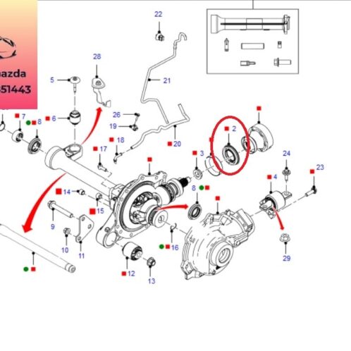 Phớt cầu trước ford ranger mazda bt50 2012-2013-2014-2015-2016-2017-2018-2019-2020-2021-2022-phớt la tắc cầu trước ranger mazda bt50-U5A127YA4-KB3G3N267AA