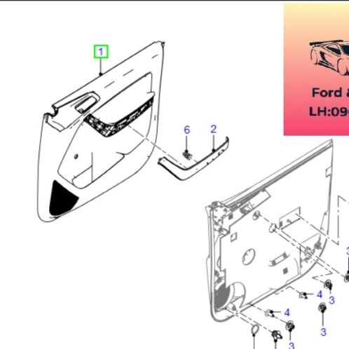 Táp bi cánh cửa ford ranger 2012-2013-2014-2015-2016-2017-2018-2019-2020-2021-2022-tấm ốp trong cánh cửa ford ranger-EB3B2123942ABB3AN6-JB3B2623942FA1F63