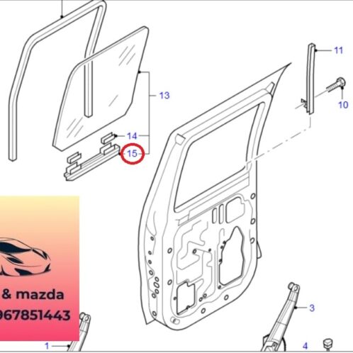 Xương đỡ kính cánh cửa ford ranger everest 2005-2006-2007-2008-2009-2010-2011-2012-2013-2014-ray đỡ đỡ kính cánh cửa ranger everest-thanh sắt đỡ kính cánh cửa ranger everest-UH837253XA