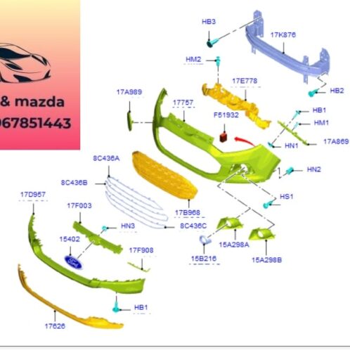 Ba đờ sốc trước ford ecosport 2014-2018 Ba đờ sốc trước ford ecosport 2014-2015-2016-2017-2018-cản trước ford ecosport-CN1517757ADXUAA