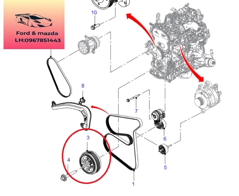 Buli trục cơ ford ranger everest 2018-2019-2020-2021-2022-buly cốt máy ford ranger everest 2.0 buli trục cơ động cơ ranger everest 2.0 JB3Q6B319BA (1) Buli trục cơ ford ranger everest 2018-2019-2020-2021-2022-buly cốt máy ford ranger everest 2.0 buli trục cơ động cơ ranger everest 2.0 JB3Q6B319BA