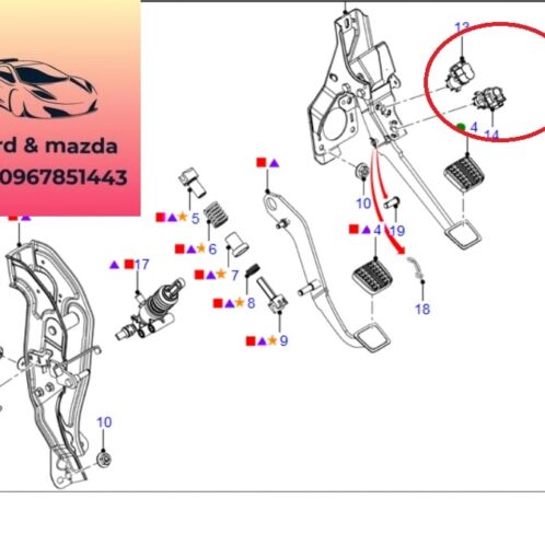 Cảm biến chân ga ford ranger mazda bt50 2012-2013-2014-2015-2016-2017-2018-2019-2020-2021-2022-cảm biến bàn đạp ga ranger mazda bt50-3M5T9C872AC-8T4T9G854AA (2)