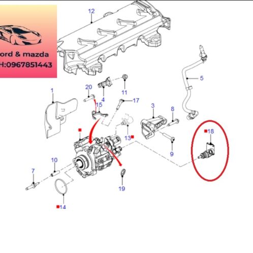 Cảm biến dầu bơm cao áp ford ranger mazda bt50 2012-2013-2014-2015-2016-2017-2018-2019-2020-2021-2022-cảm biến nhiệt độ bơm cao áp ranger mazda bt50-BK2Q9D995AA