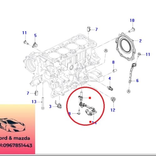 Cảm biến trục cơ ford ranger everest 2018-2019-2020-2021-2.0-cảm biến cốt máy ranger everest 2.0-cảm biến trục cơ máy ranger everest-JB3A6D315AA