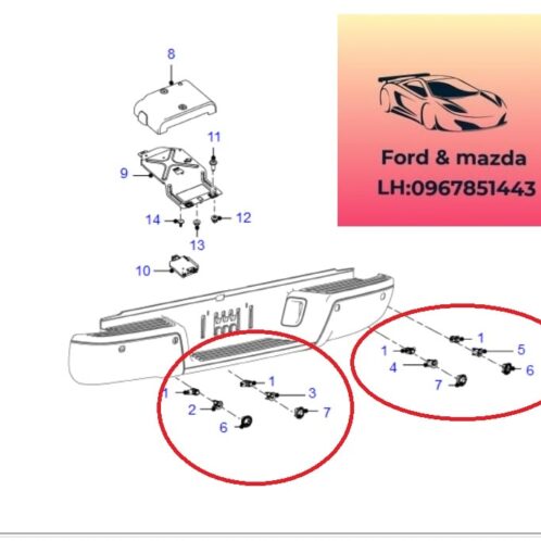 Cảm biến va chạm cản sau ford ranger mazda bt50 2012-2013-2014-2015-2016-2017-2018-2019-2020-2021-2022-cảm biến ba đờ sốc sau ranger mazda bt50-AB3915K859AA5BQ2-EB3T15K871BBA-AB3915C852AA (4)