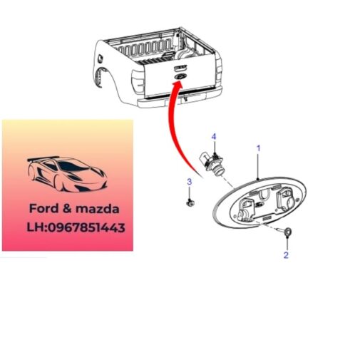 Cam sau ford ranger 2012 2013 2014 2015 2016 2017 2018 2019 2020 2021 2022 camera thung sau ford ranger logo va cam thung sau ranger EB3T19G490BA AL3419H494BCSMAS 4