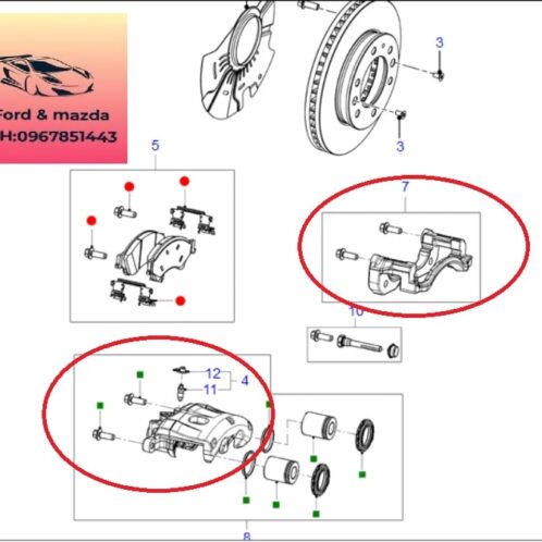 Cụm phanh trước ford ranger mazda bt50 2012-2013-2014-2015-2016-2017-2018-2019-2020-2021-2022-cụm thắng trước ranger mazda bt50-UCYR3328X-EB3C2B134AA-UCYR3361X-EB3C2B294AA (1)
