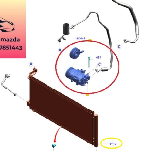 Dàn nóng ford ecosport 2018-2019-2020-2021-2022 1.5 dàn nóng điều hòa ford ecosport 1.5 H6BH19710BB (2)