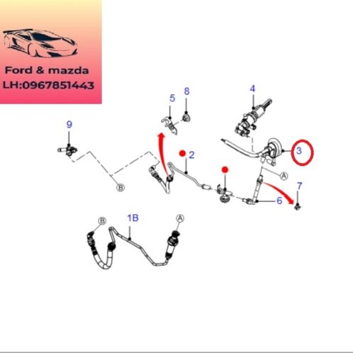 Giá bắt Tổng côn ford ranger mazda bt50 2012-2013-2014-2015-2016-2017-2018-2019-2020-2021-2022-đế bắt tổng côn trên ranger mazda bt50-bát bắt xi lanh côn trên ranger mazda bt50-AB397C543AC-EB3G7C543CA