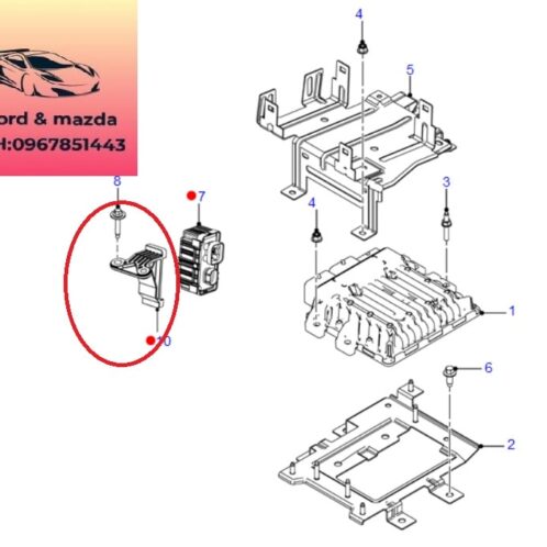 Giá bắt hộp điều khiển bugi sấy ford ranger mazda bt50 2012-2022 Giá bắt hộp điều khiển bugi sấy ford ranger mazda bt50 2012-2013-2014-2015-2016-2017-2018-2019-2020-2021-2022-đế bắt Rơ le điều kiển nến sấy ranger mazda bt50-AB3912B681AB