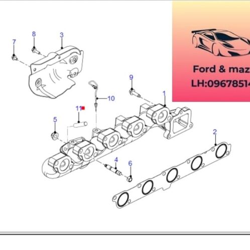 Gioăng Cổ xả động cơ ford ranger mazda bt50 2012-2103-2014-2015-2016-2017-2018-2019-gioăng cổ xả ranger mazda bt50 3.2-gioăng cổ xả máy ranger mazda bt50-BK3Q9448AA