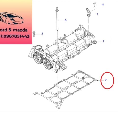 Gioăng Nắp trục cam động cơ ford ranger everest 2018-2022 2.0 Gioăng Nắp trục cam động cơ ford ranger everest 2018-2019-2020-2021-2022-2.0-gioăng mặt máy ford ranger wildtrack everest-gioăng quy lát ranger everest-GK2Q6L090BB