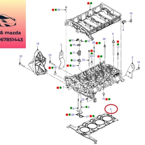 Gioăng mặt máy ford ranger mazda bt50 2012-2013-2014-2015-2016-2017-2018-2019-2020-2021-2022-gioăng quy lát ford ranger mazda bt50-BK3Q6051A1C