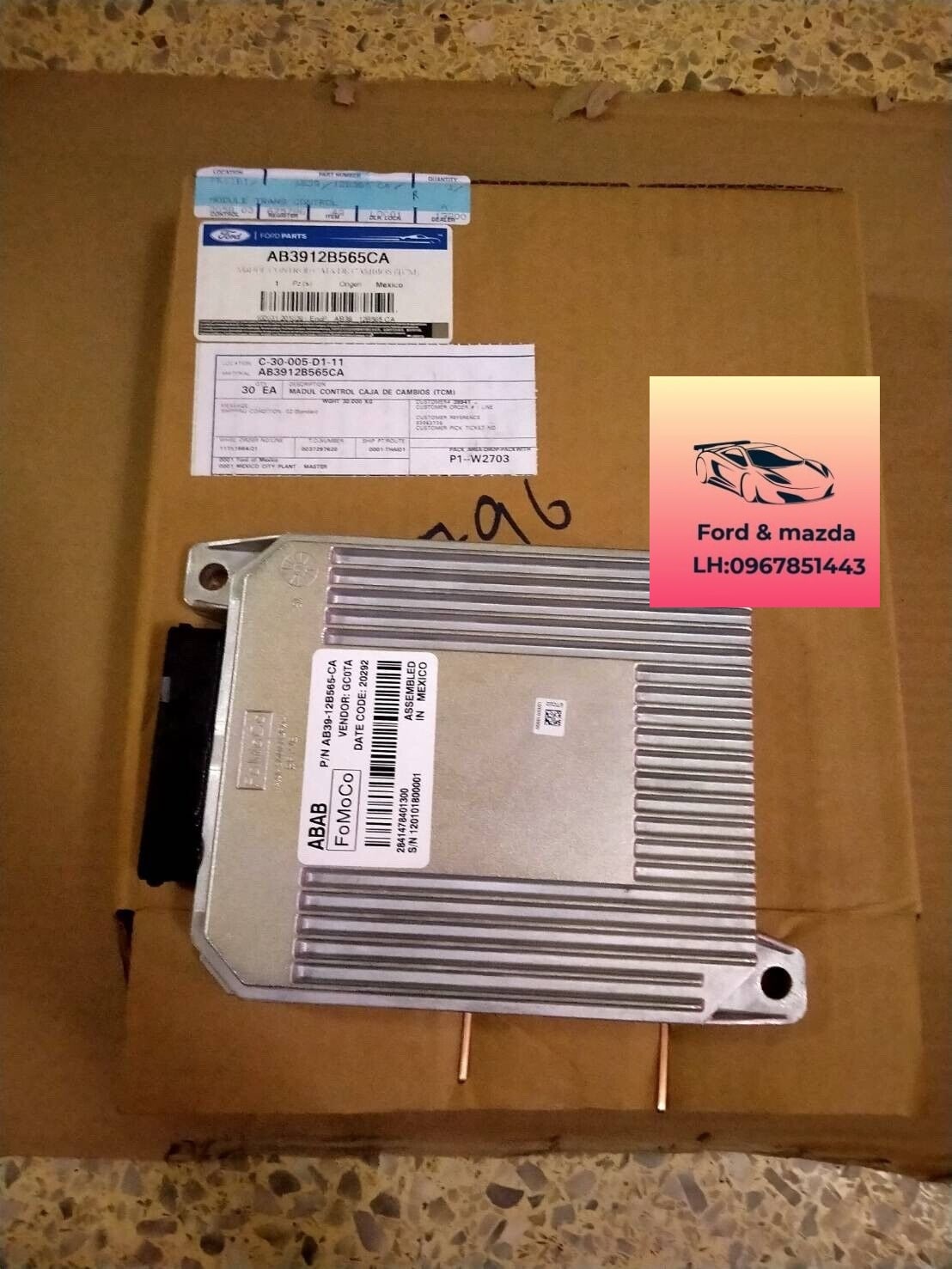 Hộp điều khiển hộp số tự động ford ranger mazda bt50 2012-2013-2014-2015-2016-2017-2018-2019-2020-2021-2022-hộp ECU hộp số tự động ranger mazda bt50-hộp đen hộp số ranger mazda bt50-AB3912B565CA Hộp điều khiển hộp số tự động ford ranger mazda bt50 2012-2013-2014-2015-2016-2017-2018-2019-2020-2021-2022-hộp ECU hộp số tự động ranger mazda bt50-hộp đen hộp số ranger mazda bt50-AB3912B565CA-GB3P12B565BA