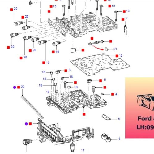 Hộp điều khiển hộp số tự động ford ranger mazda bt50 2012-2022 Hộp điều khiển hộp số tự động ford ranger mazda bt50 2012-2013-2014-2015-2016-2017-2018-2019-2020-2021-2022-vỉ van hộp số tự động ranger mazda bt50-KTFL3P7A100CA-MB3Z7A100B
