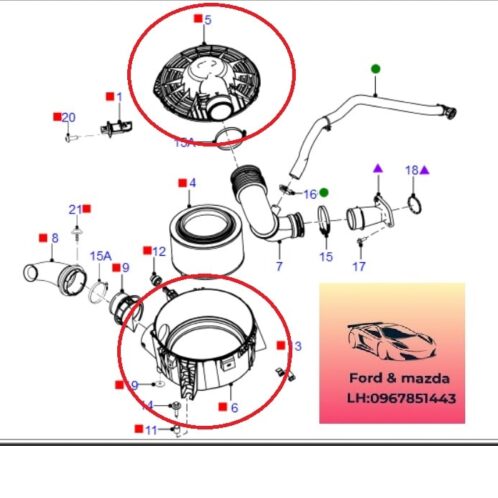 Hộp lọc gió ford ranger mazda bt50 2012-2013-2014-2015-2016-2017-2018-2019-2020-2021-2022-hộp lọc gió động cơ ranger mazda bt50-AB399A612BA-AB399643AE