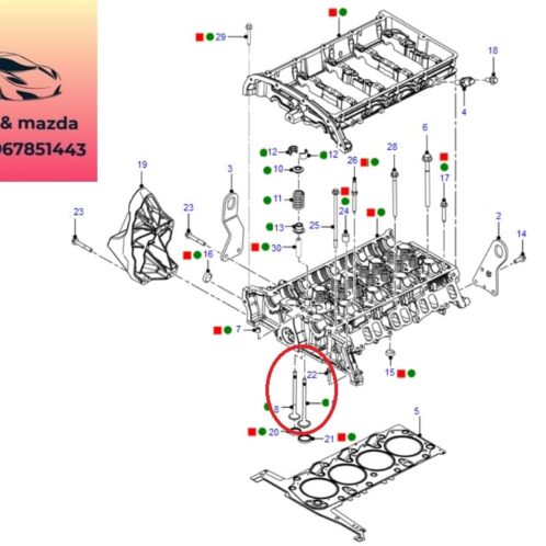 Lò xò xupap ford ranger mazda bt50 2012-2013-2014-2015-2016-2017-2018-2019-2020-2021-2022-lò xo xupap mặt máy ford ranger mazda bt50-BK2Q6513AA