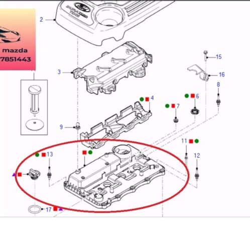 Nắp dàn cò ford ranger mazda bt50 2012-2022 Nắp dàn cò ford ranger mazda bt50 2012-2013-2014-2015-2016-2017-2018-2019-2020-2021-2022-nắp dàn cò hộp số ford ranger mazda bt50-BK2Q6K260AB