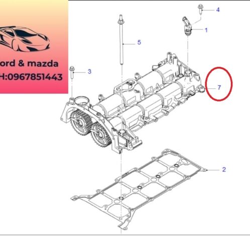 Nắp trục cam động cơ ford ranger everest 2018-2022 2.0 Nắp trục cam động cơ ford ranger everest 2018-2019-2020-2021-2022-2.0-mặt che trục cam ford ranger wildtrack everest-HG9Q6E262CB-HG9Q6E262CC-HG9Q6E262CD