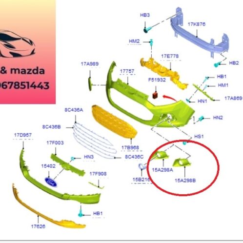 Ốp đèn Ba đờ sốc trước ford ecosport 2014-2015-2016-2017-2018-ốp đèn cản trước ford ecosport-ốp nhựa đèn gầm ford ecosport-ốp đèn sương mù ecosport-CN1515A298CA5ZCT-CN1515A299CA5ZCT