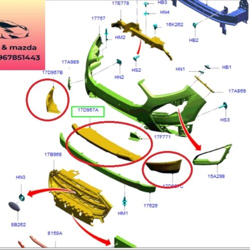 Ốp dưới Ba đờ sốc trước ford ecosport 2018-2022 Ốp dưới Ba đờ sốc trước ford ecosport 2018-2019-2020-2021-2022-ốp dưới cản trước ford ecosport- GN1517D957DB5YZ9-GN1517D957CB5YZ9-GN1517D957NA5YZ9 (2)