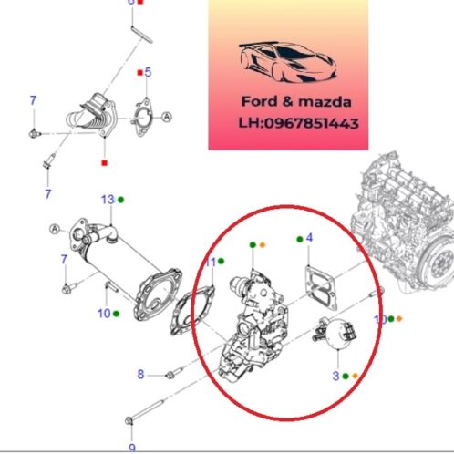 Van ERG ford ranger everest 2018-2022 2.0 Van ERG ford ranger everest 2018-2019-2020-2021-2022-van tuần hoàn khí xả ranger wildtrack everest 2.0 van két làm mát khí xả ranger everest 2.0 GK2Q9U466AD