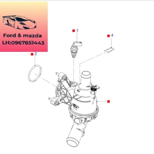 Van hằng nhiệt ford ranger everest 2018-2022 2.0 Van hằng nhiệt ford ranger everest 2018-2019-2020-2021-2022-cụm van hằng nhiệt ranger wildtrack everest 2.0 JB3Q9K478AA