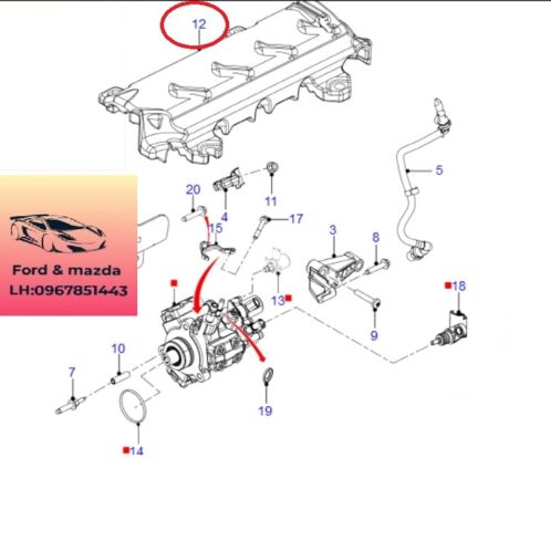 Xốp cách nhiệt động cơ ford ranger mazda bt50 2012-2013-2015-2016-2017-2018-2019-2020-2021-2022-tấm cách nhiệt máy ranger mazda bt50-BB3Q9U550BC