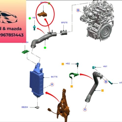 Cảm biến MAP ford ecosport 2018-2019-2020-2021-2022 cảm biến áp suất khí nạp ford ecosport 1.0 cảm biến đo gió ford ecosport 1.0 cảm biến gió ecosport 1.0 BV619F479AA-AG919F479AC (1)