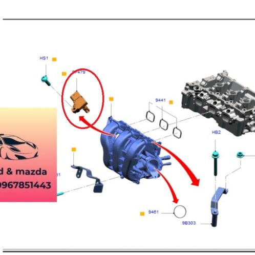 Cảm biến gió cổ hút ford ecosport 2018-2019-2020-2021-2022 cảm biến MAP ford ecosport 1.5 cảm biến đo gió động cơ ecosport 1.5 DV2A9F479AC