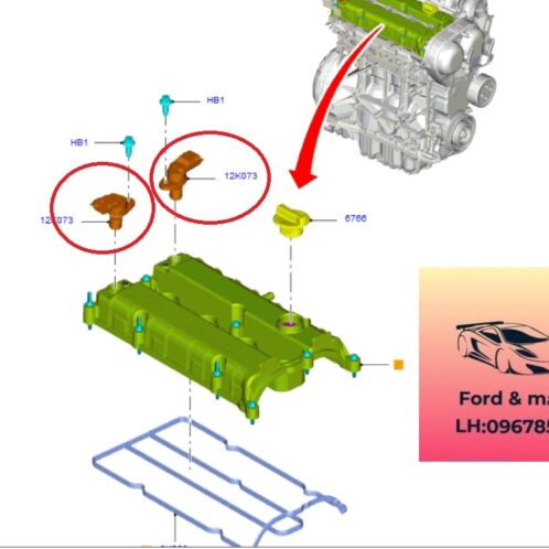 Cảm biến vị trí trục cam ford ecosport 2014-2015-2016-2017-2018-cảm biến vị trí cốt cam ecosport-cảm biến trục cam mặt máy ecosport-cảm biến cốt cam đông cơ ecosport- 4M5G12K073AB-4M5G12K073AD