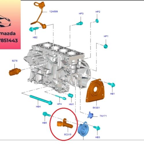 Cảm biến vị trí trục cơ ford ecosport 2014-2015-2016-2017-2018-cảm biến vị trí cốt máy ford ecosport-cảm biến vị trí trục khủy ecosport- YS6A6C315AB