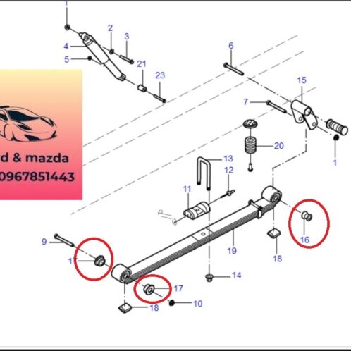 Cao su ắc nhíp ford transit 2008-2022 Cao su ắc nhíp ford transit 2008-2009-2010-2011-2012-2013-2014-2015-2016-2017-2018-2019-2020-2021-2022-Cao su lá nhíp ford transit 6C115781AA-6C115719AA