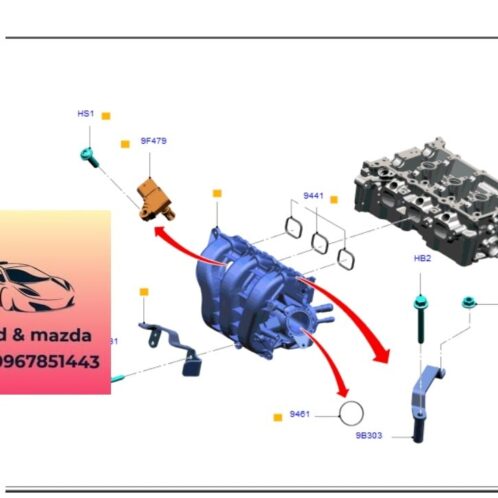 Cổ hút gió ford ecosport 2018-2019-2020-2021-2022 cổ hút gió vào động cơ ford ecosport 1.5 cổ hút gió lốc máy ford ecosport 1.5 HN1G9424CA-HN1G9424CB-HN1G9424CC