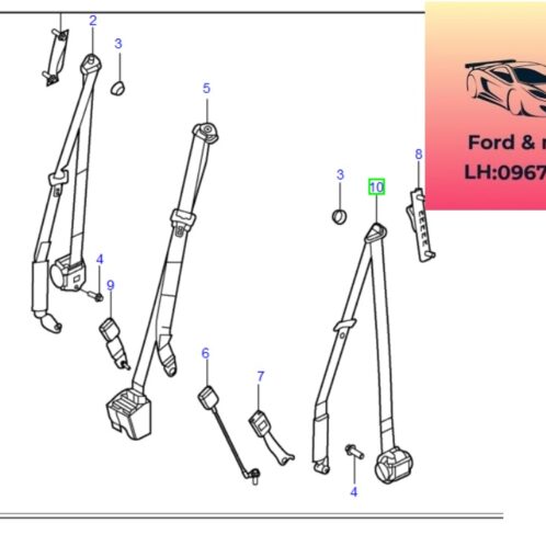 Dây đai an toàn ford transit 2008-2022 Dây đai an toàn ford transit 2008-2009-2010-2011-2012-2013-2014-2015-2016-2017-2018-2019-2020-2021-2022-dây belt an toàn trước ford transit 7C19A61295AC (2)