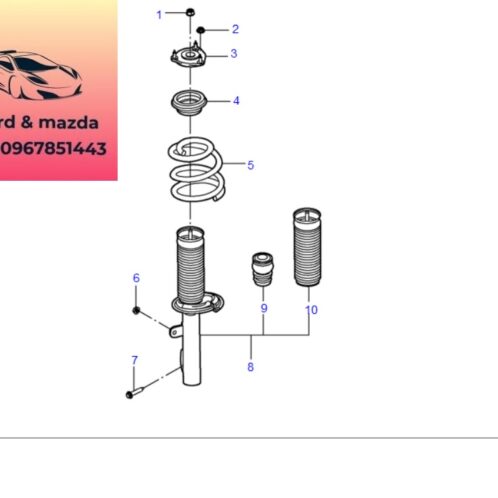 Giảm sóc trước ford transit 2008-2009-2010-2011-2012-2013-2014-2015-2016-2017-2018-2019-2020-2021-2022-Thụt trước ford transit nhún trước ford transit 7C1918045AC