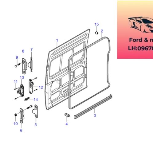 Gioăng cao su cánh cửa lùa ford transit 2008-2022 Gioăng cao su cánh cửa lùa ford transit 2008-2009-2010-2011-2012-2013-2014-2015-2016-2017-2018-2019-2020-2021-2022-gioăng cao su cánh cửa hông ford transit-gioăng cánh cửa lùa ford transit 8C19V253A10AA