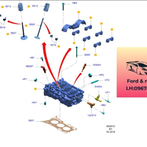 Gioăng mặt máy ford ecosport 2018-2019-2020-2021-2022 gioăng mặt quy lát ford ecosport 1.5 GN1G6051AC