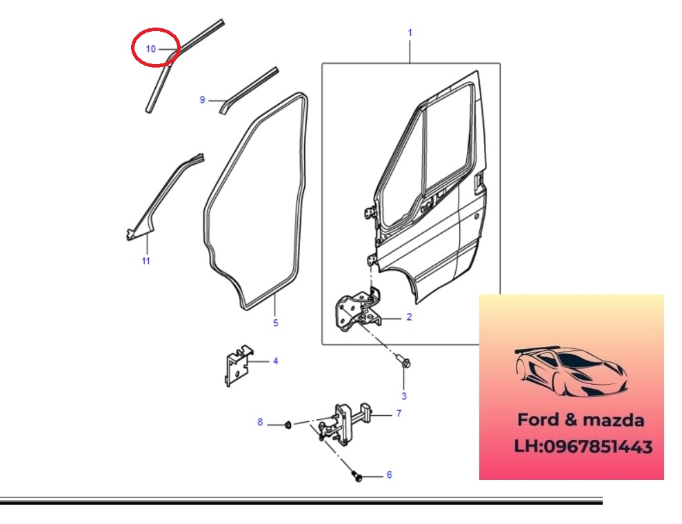Gioăng trên cánh cửa trước ford transit 2008-2009-2010-2011-2012-2013-2014-2015-2016-2017-2018-2019-2020-2021-2022-Gioăng cao su cánh cửa ford transit 9C11V51401AD-YC15V51401BE (2) Gioăng trên cánh cửa trước ford transit 2008-2009-2010-2011-2012-2013-2014-2015-2016-2017-2018-2019-2020-2021-2022-Gioăng cao su cánh cửa ford transit 9C11V51401AD-YC15V51401BE
