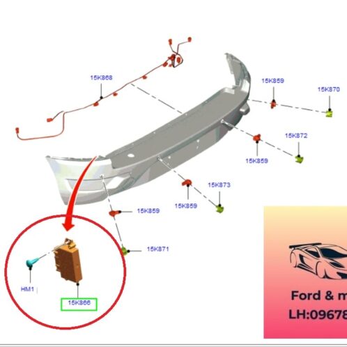 Hộp điều khiển cảm biến va chạm cản sau ford ecosport 2018-2022 Hộp điều khiển cảm biến va chạm cản sau ford ecosport 2018-2019-2020-2021-2022-hộp cảm biến va chạm ba đờ sốc sau ford ecosport- HU5T15K866AG-HU5T15K866AE