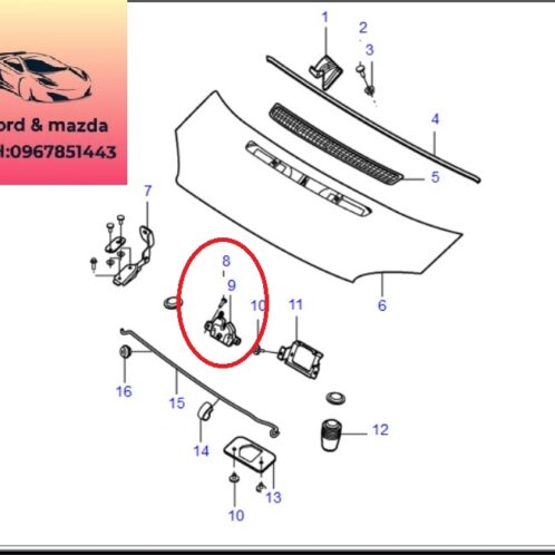 Khóa Capo trước ford transit 2009-2010-2011-2012-2013-2014-2015-2016-2017-2018-2019-2020-2021-2022-ổ khóa ca bô trước ford transit ngàm khóa nắp ca bô trước ford transit XS4116700AG